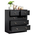 thumbnail image 1 of UBesGoo Commode en Bois à 5 Tiroirs pour Chambre, Commode, Unité d'Organisation de Rangement pour Vêtements, Noir, 1 of 9