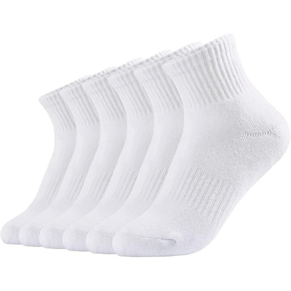 Athletic Socks Women Ankle Cushioned Running Socks 6 Pairs Thick Cotton Sports Socks