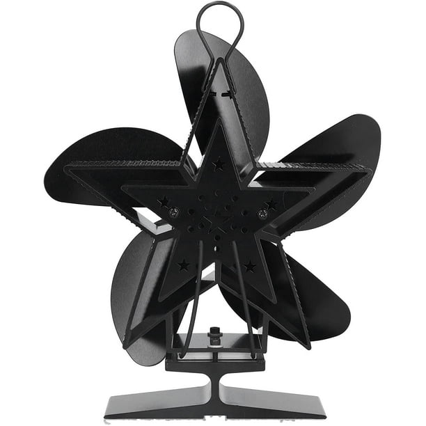 Fireplace Stove Fan 5Blades with English Manual Motors Heat Powered Stove Fan Circulates Warm