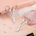 thumbnail image 5 of Eyebrow and Nose Hair Grooming Scissors, Stainless Steel Beauty Trimming Scissor for Facial Hair Eyelash Nail Care, 3PCS, 5 of 6