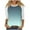 Mint Green, variant on Women's Gradient Pullovers Casual 3/4 Sleeve Tops Cute Going Out Business Tees Slim Raglan Shirts Round Neck Blouses Summer Holiday Fashion Clothes Black L