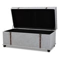 thumbnail image 2 of Baxton Studio Kyra Tissu Rembourré Table Basse avec Rangement en Gris, 2 of 11
