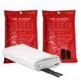thumbnail image 4 of 2PCS Emergency Fire Blanket, Fire Blanket, Fire Suppression Blanket for Kitchen, Grill, Fireplace (39.4Inch X 39.4Inch), 4 of 5
