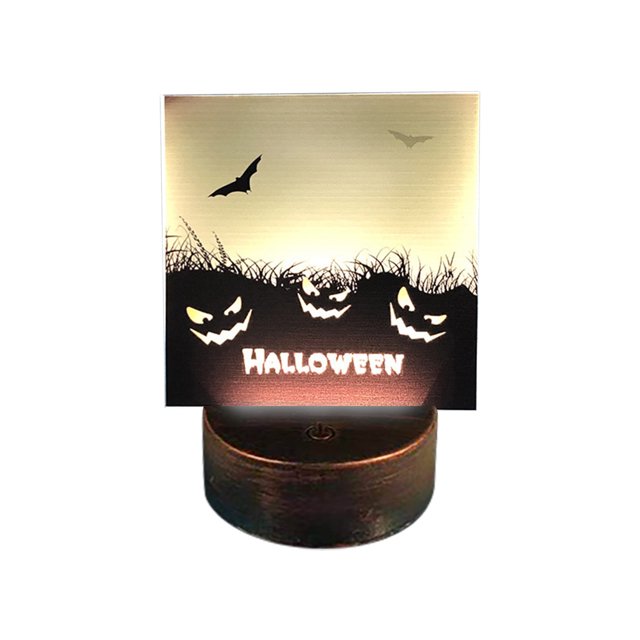 Diseño de escena de luz nocturna con patrón de murciélago de calabaza de Halloween Props Decoración nocturna Wmkox8yii fhajkh3489