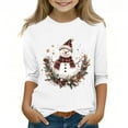 thumbnail image 1 of YUNAFFT Garçons & Filles Imprimé de Noël Hauts Décontractés 3-12 Ans Manches Courtes/longues Col Rond Tee-Shirt Extensible Confortable pour Fête de Vacances, 1 of 3