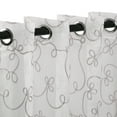 thumbnail image 2 of Superior Floral Scroll Sheer Curtain Pannel Set of 2, 52" x 84", Grey, 2 of 6