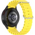 thumbnail image 4 of KOMI Ocean Band Compatible with Galaxy Watch 5 40mm/44mm/Pro 45mm, No Gap Silicone Adjustable Wristband Quick Release Strap for Galaxy Watch 4 Classic 46/42mm/Watch 4 40/44mm for Woman Man Yellow, 4 of 7