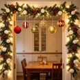 thumbnail image 4 of Fmbmuo 6cm Christmas Baubles Set Electroplated Plastic Balls Hand-Painted Xmas Tree Hanging Pendants for Holiday Party Decor 24pcs Christmas Decor,Multicolor, 4 of 5