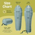 thumbnail image 6 of Dream Mummy Sleeping Bag - 5, 15, & 30°F Cold Weather Camping Travel Essential Gear with Water Resistant Shell Synthetic Fill Zippered Pocket Stuff Sack, 6 of 6