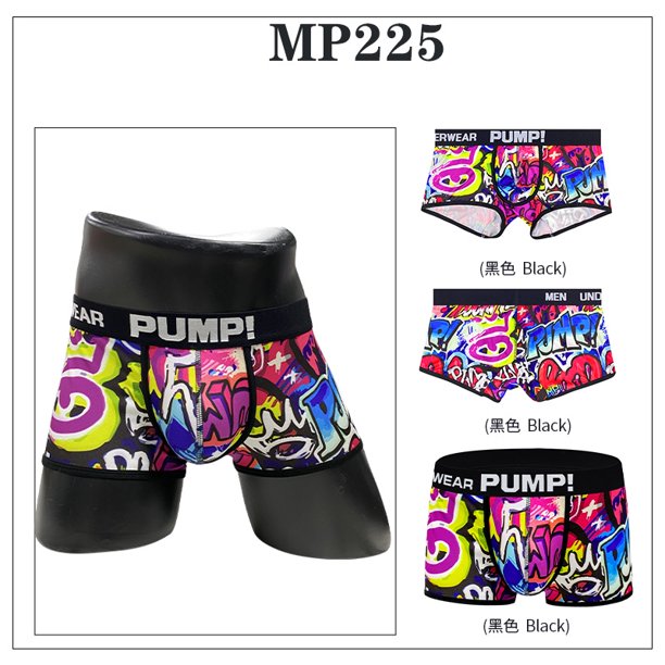 ¡ Bomba ! Bragas De Algodón Bóxer Estilo Graffiti Sexy Para Hombres Ropa Interior Masculina Sólida Transpirable MP225