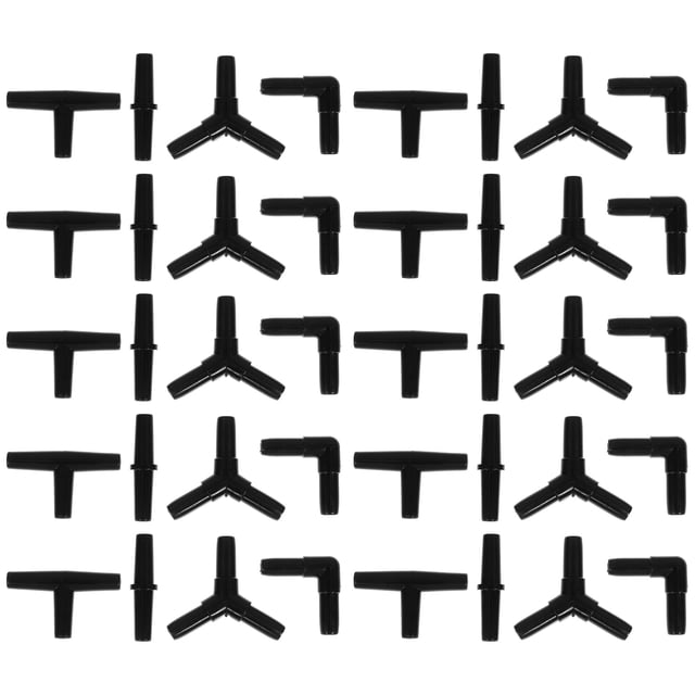 WORGEOUS 40pcs Aínea Airleta Tubo de aire Conector de la tubería de aire Adaptador de derivación de la bomba de oxígeno