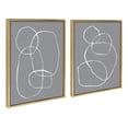 thumbnail image 2 of Sylvie Modern Circles 18 in x 24 in Framed Painting Canvas Art Prints, by Kate and Laurel Set of 2, 2 of 8