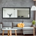 thumbnail image 4 of Floor Mirror Wall Mounted Leaning Hanging Rectangle Black 52"x16", 4 of 9