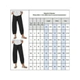 thumbnail image 2 of JustVH Women Casual Windbreaker Cotton Linen Mid Elastic Waist Pants All-Season Ankle-Length Pants, 2 of 2