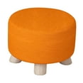 thumbnail image 3 of Round Footstool Anti Slip Chair Ottoman Stool for Couch Nursery Doorway Orange, 3 of 8