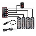 thumbnail image 1 of 4pcs 4led Stroboscopes 12v Strobe Light 4 In 1 Car Emergency Light Beacon Emergency Fashing Light ( Taiy, 1 of 4