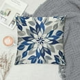 thumbnail image 2 of Nawypu  Dahlia Flower Throw Pillow Case Cover Abstract Elegant Floral Petal Navy Blue Grey and White Decorative Cushion Covers Pillowcase Couch Sofa Bed Men,Women 18x18 Inch, 2 of 5