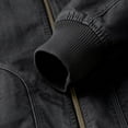 thumbnail image 7 of BVnarty Men's Cotton Bomber Jacket Lightweight Zipper Up Windbreaker Outdoor Baseball Flight Jacket with Pockets (Black,L), 7 of 7
