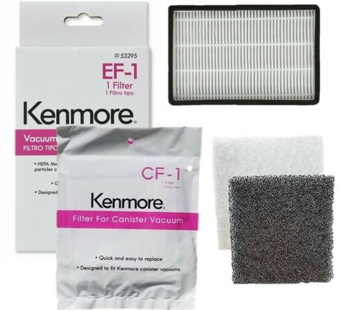 3 Vacuum Bags 1 CF1 Foam & EF2 HEPA Filter for Kenmore 11625512500 11625512504 