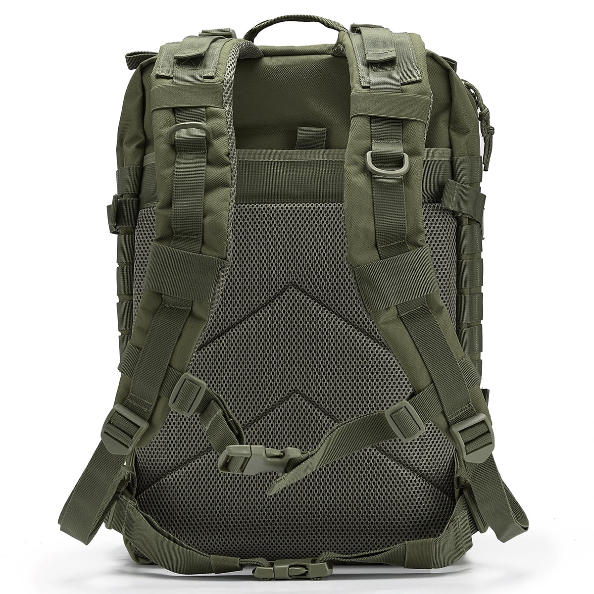 QT&QY 45L Molle Hiking Backpack for Men, Heavy-Duty 900D Outdoor Travel Daypack & Camping Work Bag