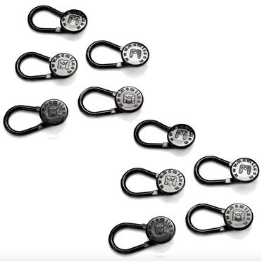 Button Waist Extender (10-pack, Black) - Add 1" to Your Pants' Waist Instantly! Fasten More Easily - by More of Me to Love