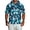 10#Blue, variant on Men's Lightweight Short Sleeve Hoodie Traditional Camo Pattern Front Kangaroo Pocket Leisure Top