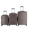 thumbnail image 3 of InUSA Royal 3-Piece Hardside Luggage Sets with Spinner Wheels, Handle, and Trolley, (20"/28"/32"), Brown, 3 of 7