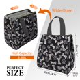 thumbnail image 3 of Paw Prints and Bones Insulated Lunch Bag for Women & Adults,Large Portable Soft Cooler Lunch Bag,Thermal Food Storage Tote with Pearl Cotton,8.66L,8.75x5.75x9.5 Inch, 3 of 6