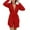 Red, variant on Womens Long Sleeve Bathrobe Lightweight Plus Size Sleepwear Robe with Belt Casual Loose Ladies Loungewear Pink, 5XL