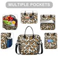 thumbnail image 2 of Beige and Black Of Leopard Print Womens Lunch Box for Work,Insulated Large Lunch Bag for Tween and Teen,Loncheras Para Mujer,Leakproof Adult Lunch Bag for Work,Beach,Travel,Picnic,Camping, 2 of 7