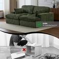 thumbnail image 6 of Double Chaise Lounge Chair Indoor, Oversized Upholstered Sleeper Cloud Couch, Deep Seat Luxury Sofa Bed, Sectional Sofa Chaise Love-seat, Corduroy Reading Chair for Living Room, Apartment, Green, 6 of 8