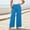 Blue, variant on Pants for Women Dressy Casual Elastic Waist Wrap Cross Front Wide Leg Dress Pants Comfort Loose Fit Trousers for Business Work Office