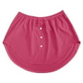 thumbnail image 2 of Luxalzxs Women's Mini Adjustable Shirt Extender Removable Layering Half Length Underskirt with Buttons, Plus Size Layering Fake Top Lower Sweep Skirt, Cotton A-Line Mini Skirt Underneath Fake Hemline, 2 of 3