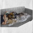 thumbnail image 6 of Tiger Soft Flannel Fleece Blanket, Wild Beast Looking Straight into the Eyes of the Viewer Angry Looking Panthera Tigris, Cozy Plush for Indoor and Outdoor Use, 50" x 60", Multicolor, by Ambesonne, 6 of 6
