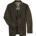 thumbnail image 1 of Tallia Mens Slim Fit Wool Blend Two Button Blazer Jacket, Brown, 40 Regular, 1 of 2