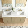 thumbnail image 5 of Oza 60M" Double Bath Vanity in Aged Natural Oak with Fish Maw White Quartz Stone, 5 of 15