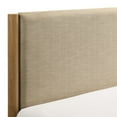 thumbnail image 6 of Roundhill Furniture Vichy 3-Piece Rubberwood Bedroom Set, Platform Bed with Two Nightstands, King, 6 of 10