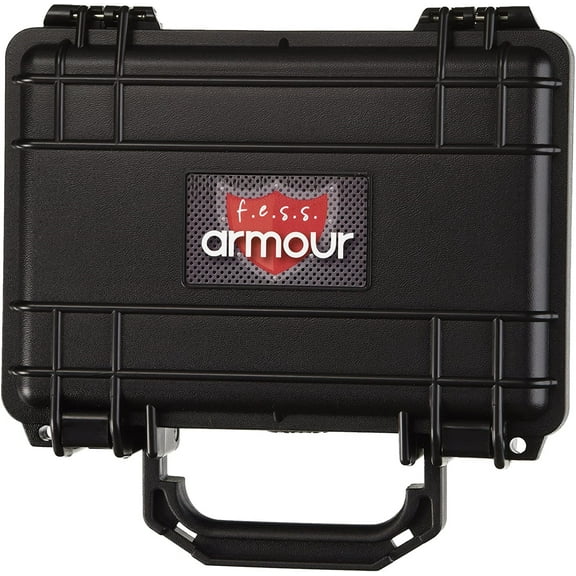 FESS Armour Black Travel Cigar Humidor Capacity Up To 15 Cigars
