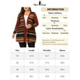 thumbnail image 7 of Agnes Orinda Women's Plus Size Long Sleeves Open Front Striped Spring Fall Thin Boho Sweater Cardigan 2X Red, 7 of 7