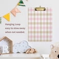 thumbnail image 6 of FMSHPON Vichy Pattern Clipboard Hardboard Wood Nursing Clip Board and Pull for Standard A4 Letter 13x9 inches, 6 of 7