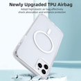 thumbnail image 5 of for iPhone 11 Pro Magnetic Case, Built in Magnets Compatible with MagSafe, Clear Hard PC Back Cover + Soft TPU Frame Slim Bumper Case for iPhone 11 Pro（5.8"）,Clear, 5 of 11