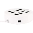 thumbnail image 3 of USB 8 Ports Box Multi Data Transmission USB 2.0 Hub Round Shape Multi-Port Splitter Charger Adapter Replacement with LED for USB Devices, Phone, USB Flash Disk, PC, Tablet, 3 of 7
