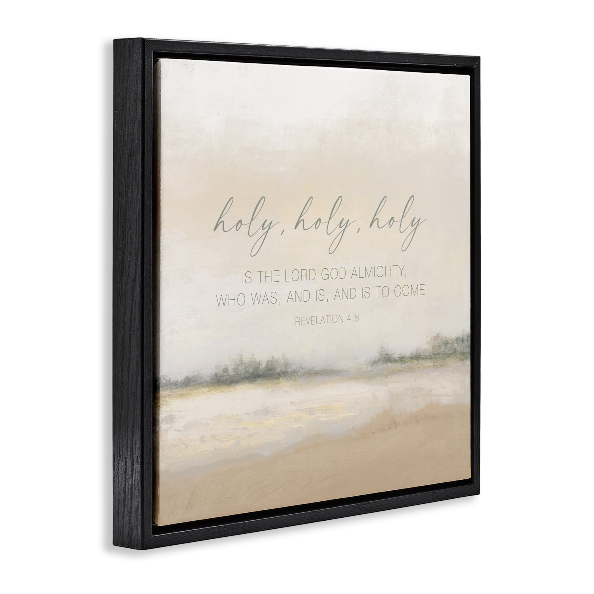 Stupell Industries Holy Revelation Proverb Black Framed Floater Canvas Wall Art, design by John Spaeth