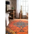 thumbnail image 3 of nuLOOM Leeanne Vintage Medallion Area Rug, 5' x 8', Orange, 3 of 3
