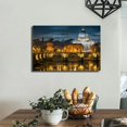 thumbnail image 6 of Shadudu Italy Rivers Bridges Night City - Rome Canvas Picture Printing Wall Art Decoration Aesthetic Living Room Bedroom Home Background Wall Decor 36x24in, 6 of 7