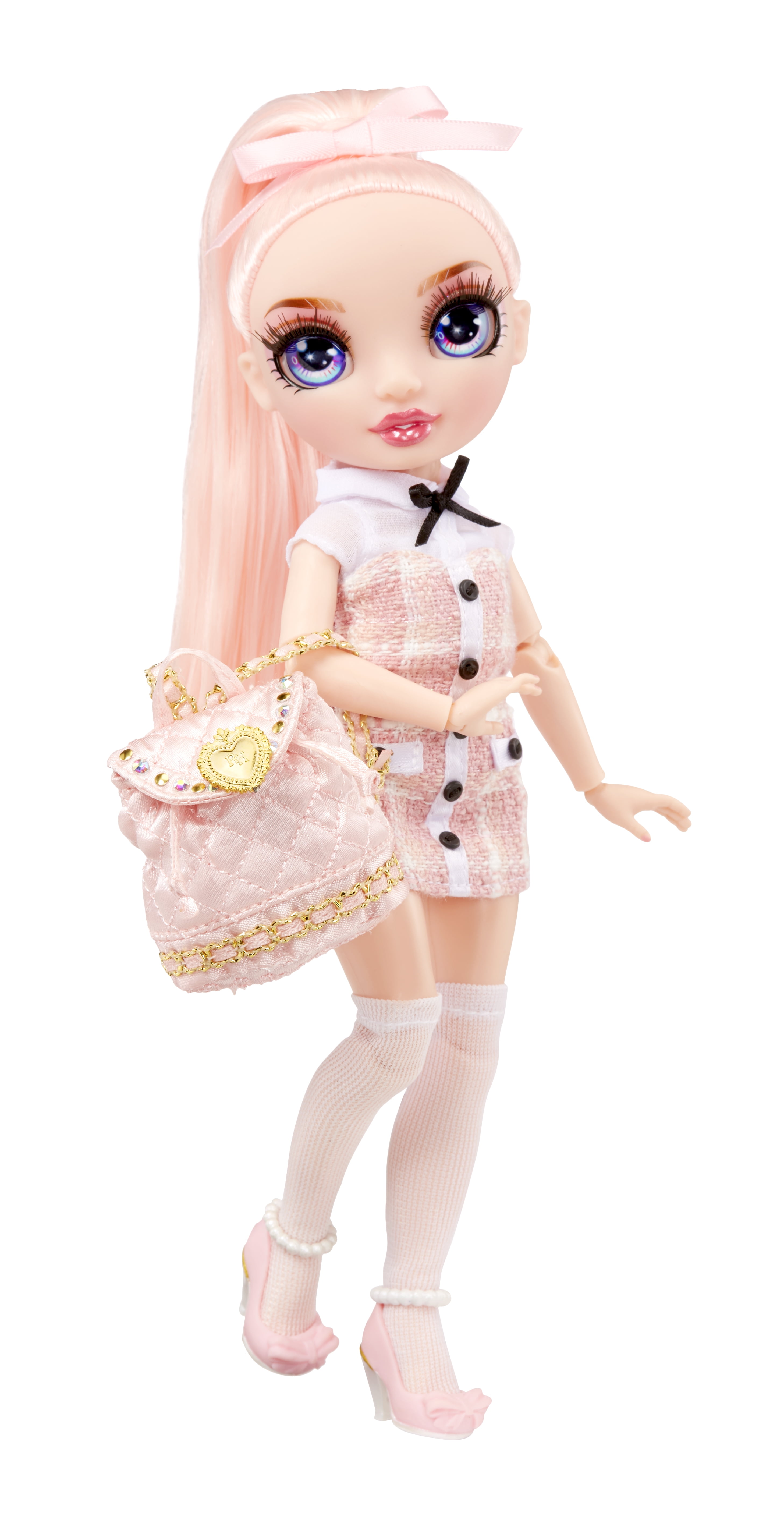 Rainbow High Jr High Bella Parker- 9-inch PINK Fashion Doll with Doll Accessories- Open and Closes Backpack. Great Gift for Kids 6-12 Years Old and Collectors