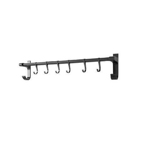 Felirenzacia Kitchen Utensil Rack With Slidable S Hooks For Hanging Pots And Pans  Rod Hooks For Mugs  Wall Mounted Kitchen Rail Organizer  Can Put Knives，Nail-FreStorage