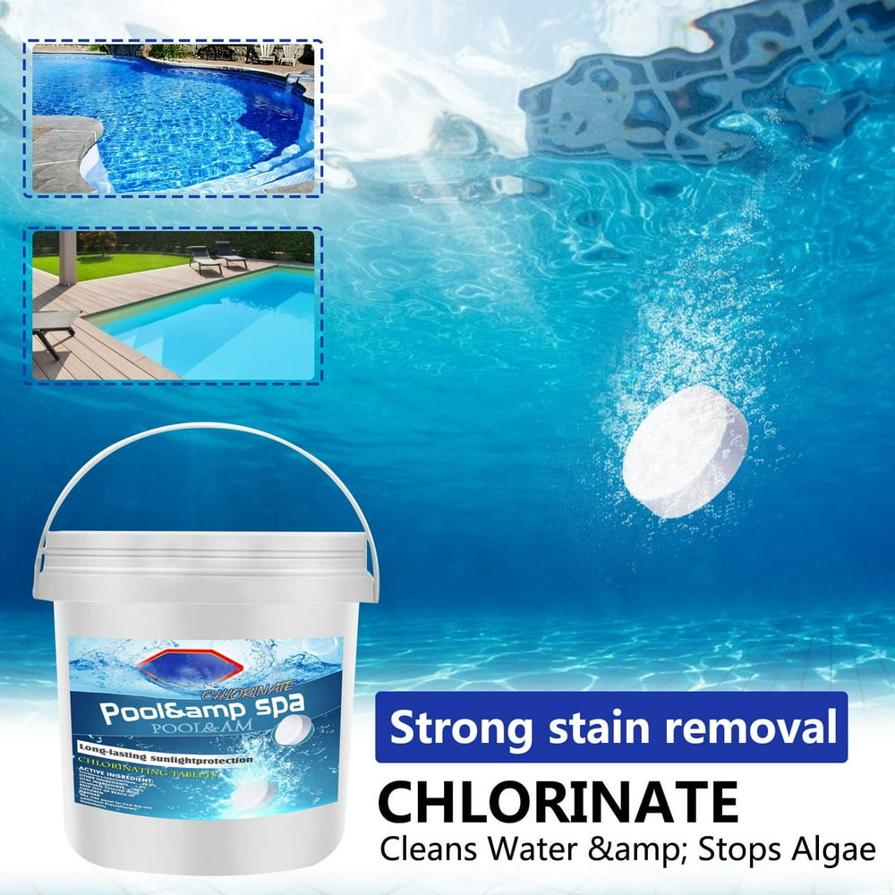 300Pcs Swimming Pool Cleaning Multi Use Effervescent Chlorine Tablets
