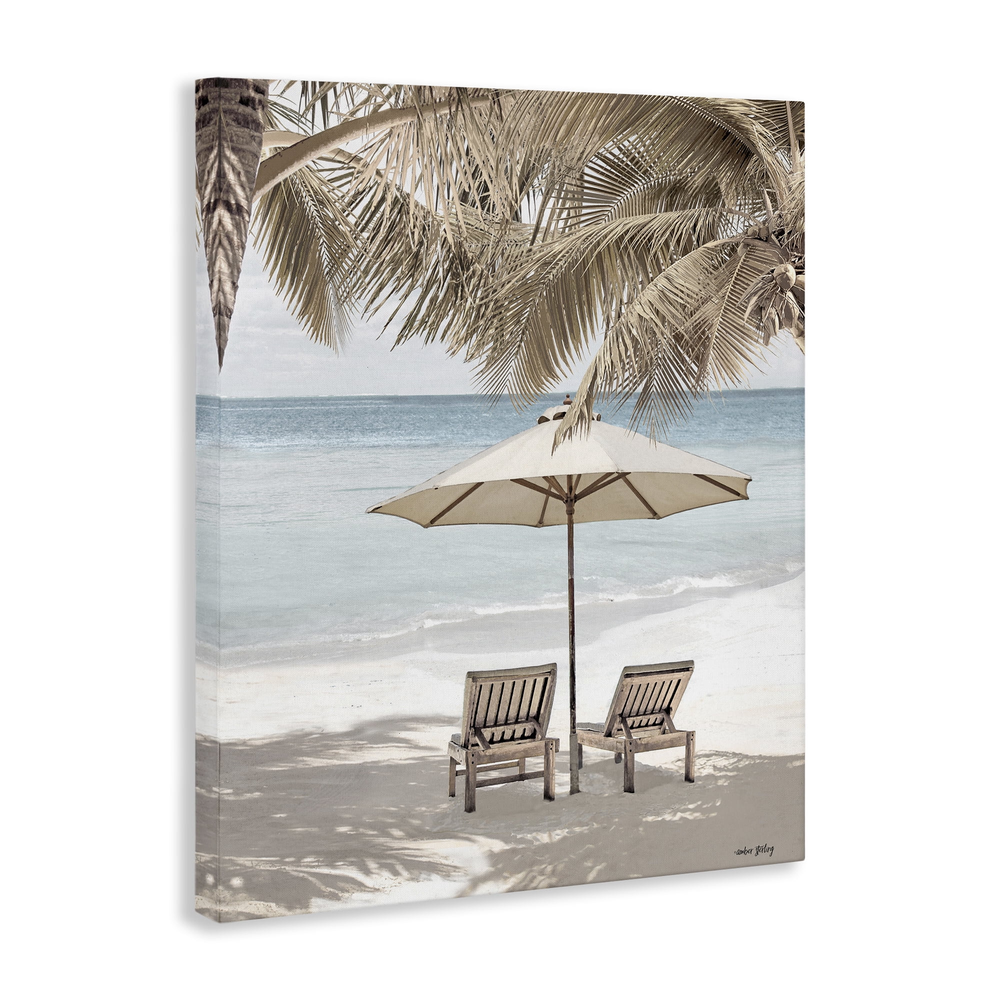 Stupell Industries Summer Villa Vacation Landscape Photography Gallery Wrapped Canvas Art Print Wall Art, 30 x 40