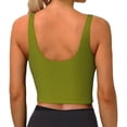 thumbnail image 4 of Goofa Olive Printed Sports Bras for Women, High Impact Running Bra Workout Crop Tank Tops Longline Sports Bra Push up-, 4 of 9